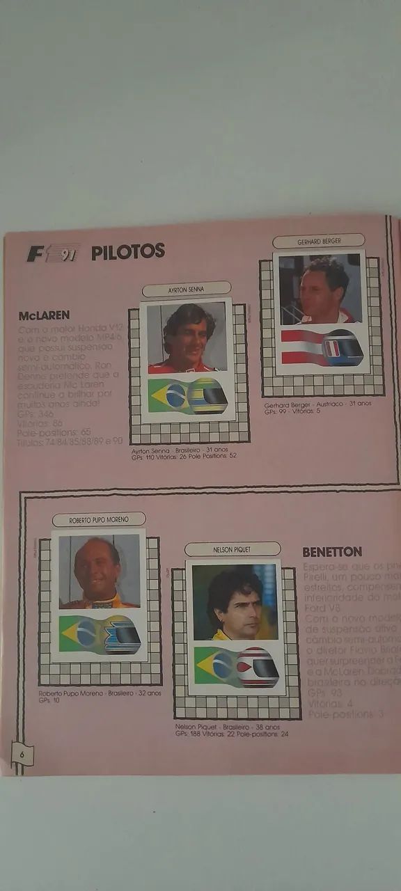 Álbum Completo Fórmula 1 1991. - Foto 3