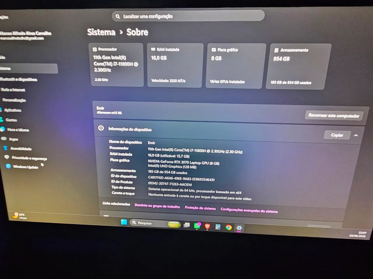 Alienware m15 R6 - Foto 4