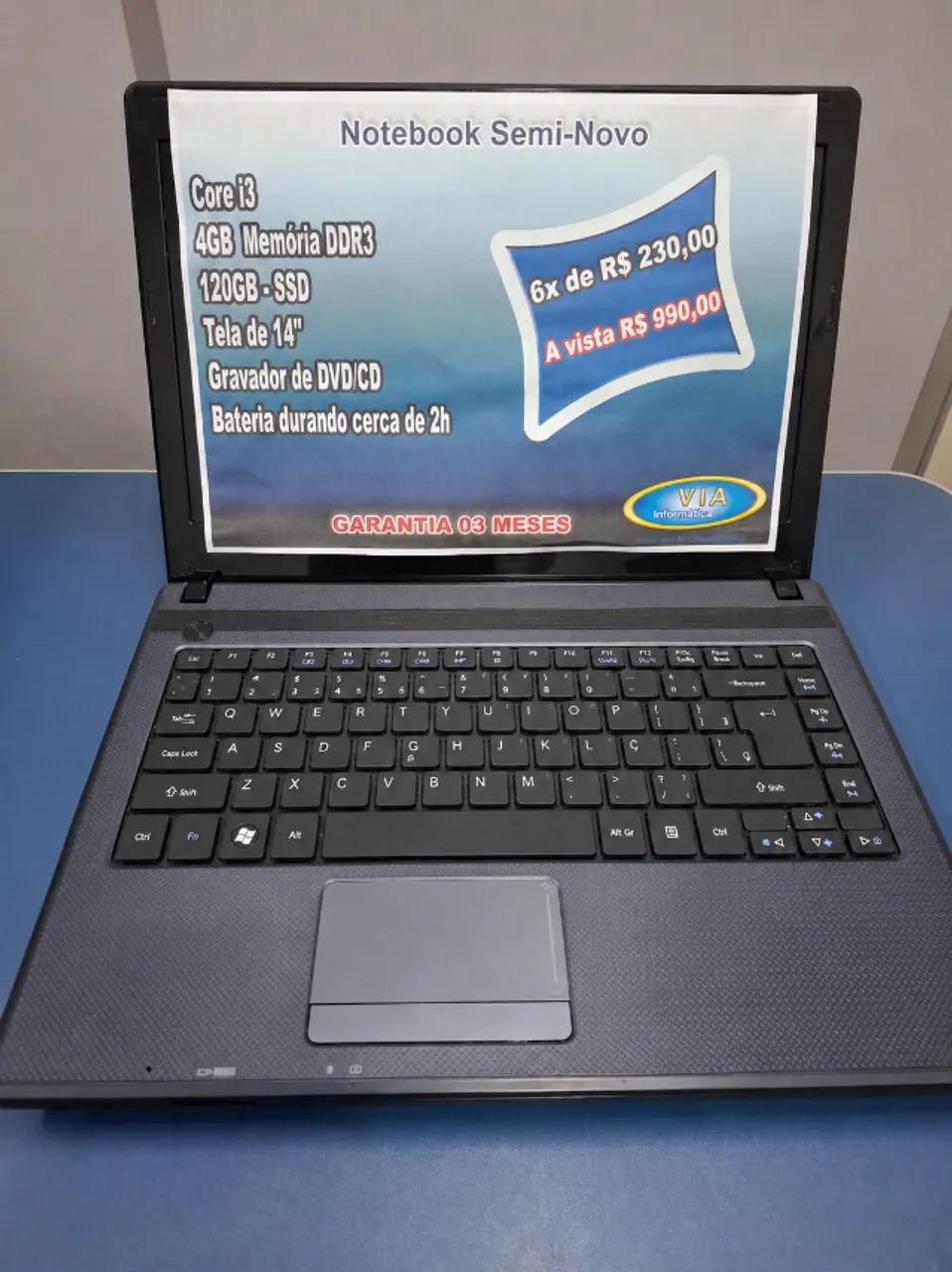 Notebook ACER - Core i3 - SSD | 6GB Mem. | 6meses Garantia e Formatado - Foto 3
