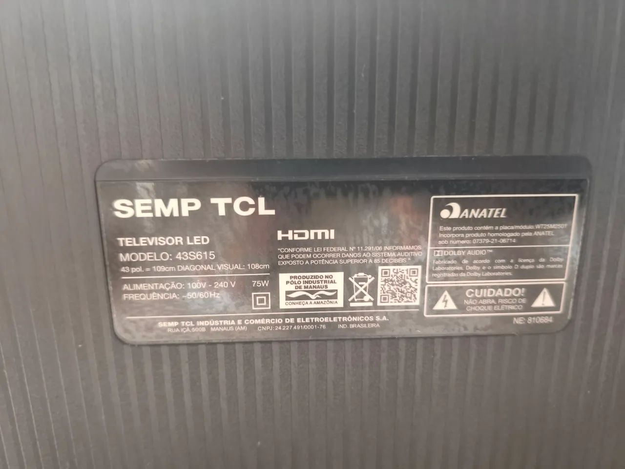 TCL 43 com defeito sem imagem  - Foto 3