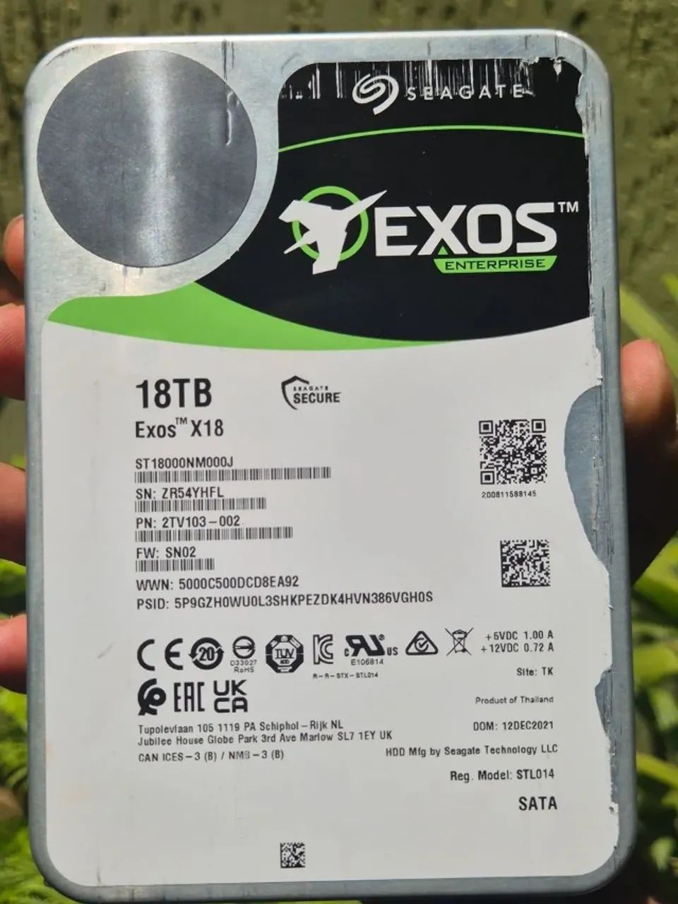 HD Seagate Exos X18 18TB