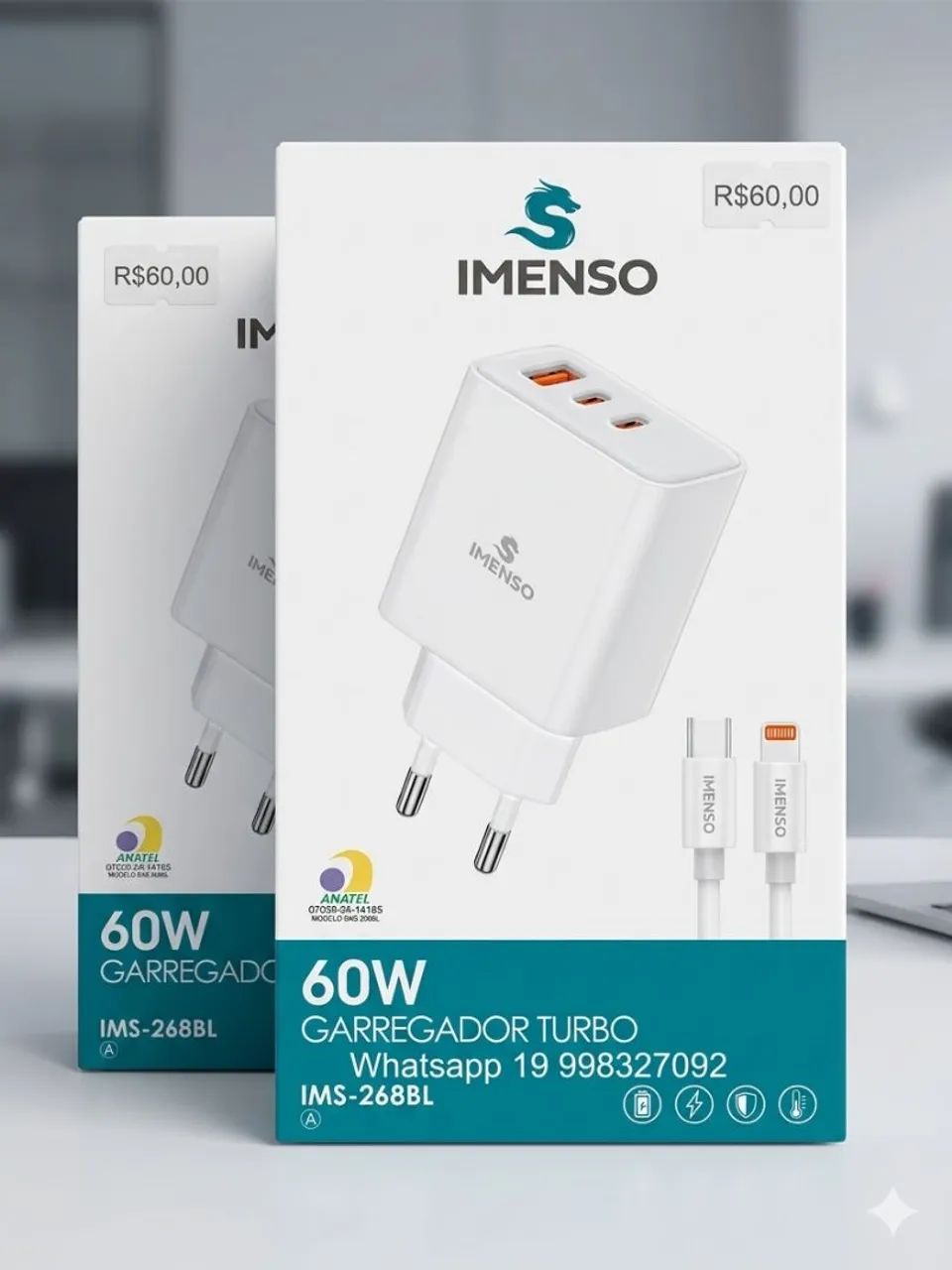Carregador Imenso 69w iPhone 