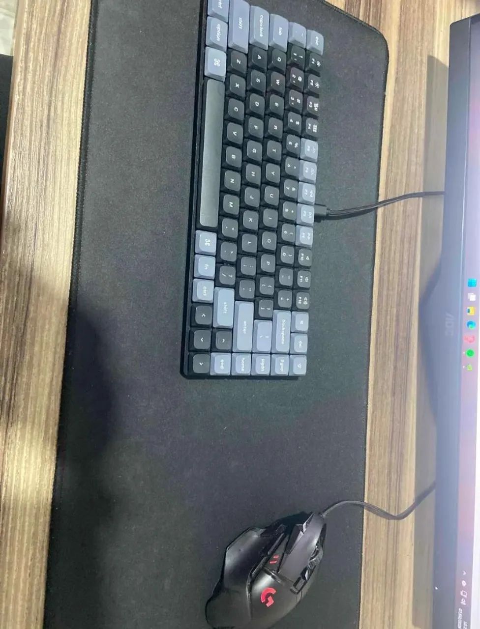 Teclado gamer e mouse gamer