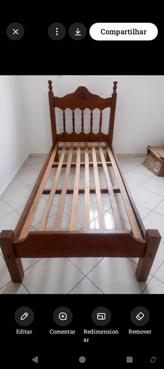 Cama de solteiro de madeira  - Foto 3