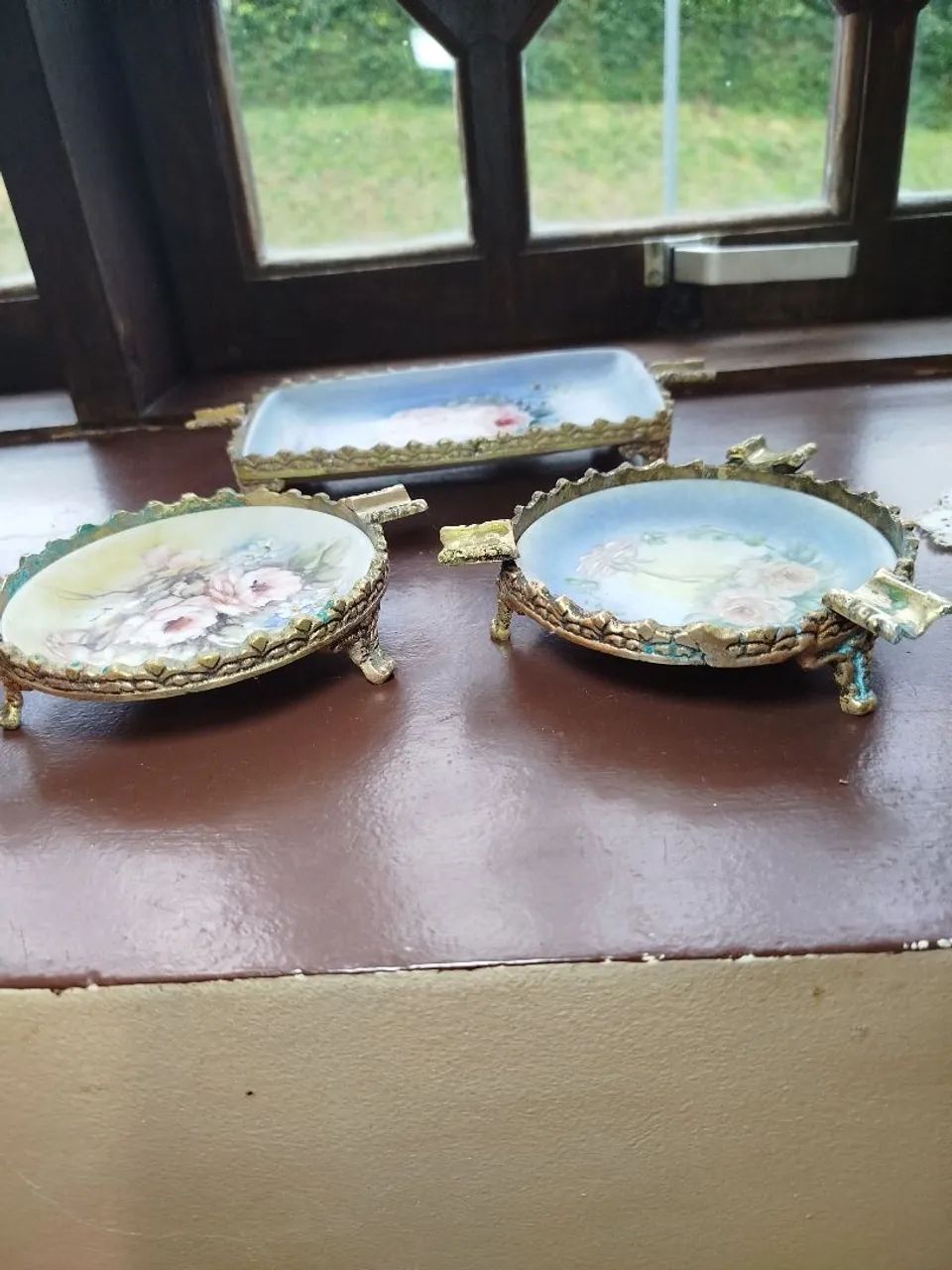 Kit de cinzeiros de bronze antigos - Foto 2