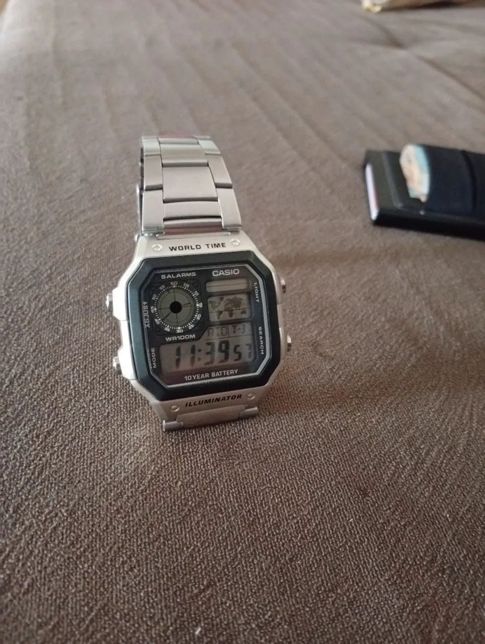 Relógio Casio world time prata - Foto 2