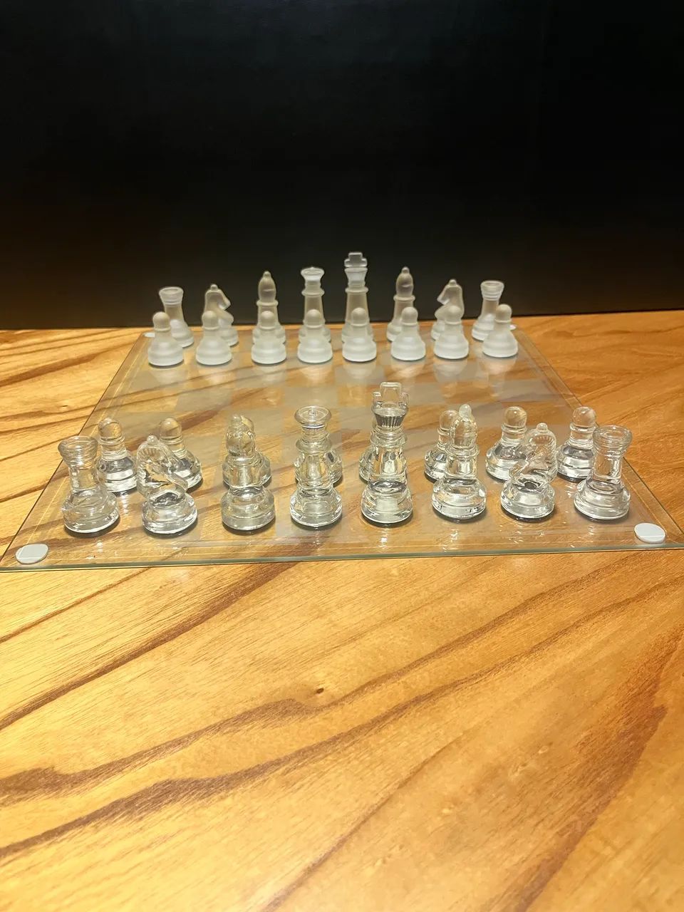 Tabuleiro de Xadrez de vidro 35cm x 35cm - Foto 4