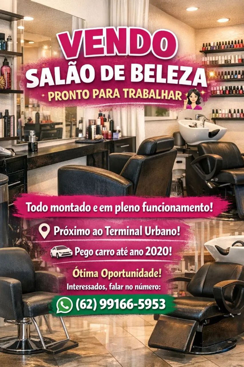 Vende se um salão de beleza pronto a trabalhar no centro