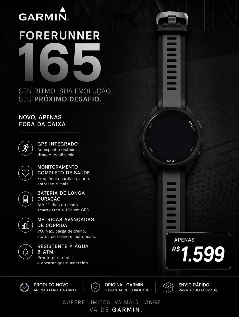 Garmin 165 Oled Preto