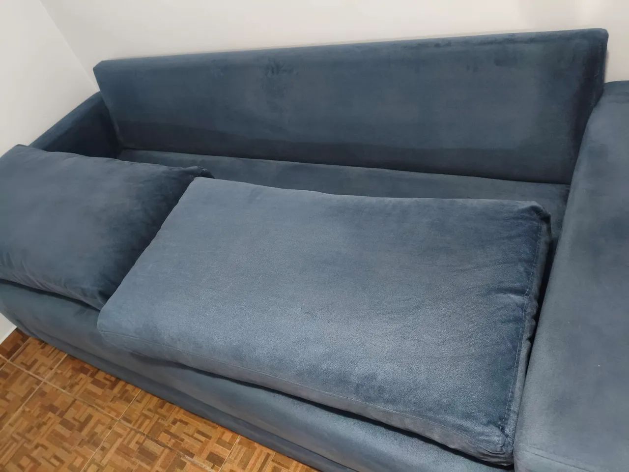 Sofá Tok&Stok MUY - 3 lugares - azul - praticamente novo - Foto 3