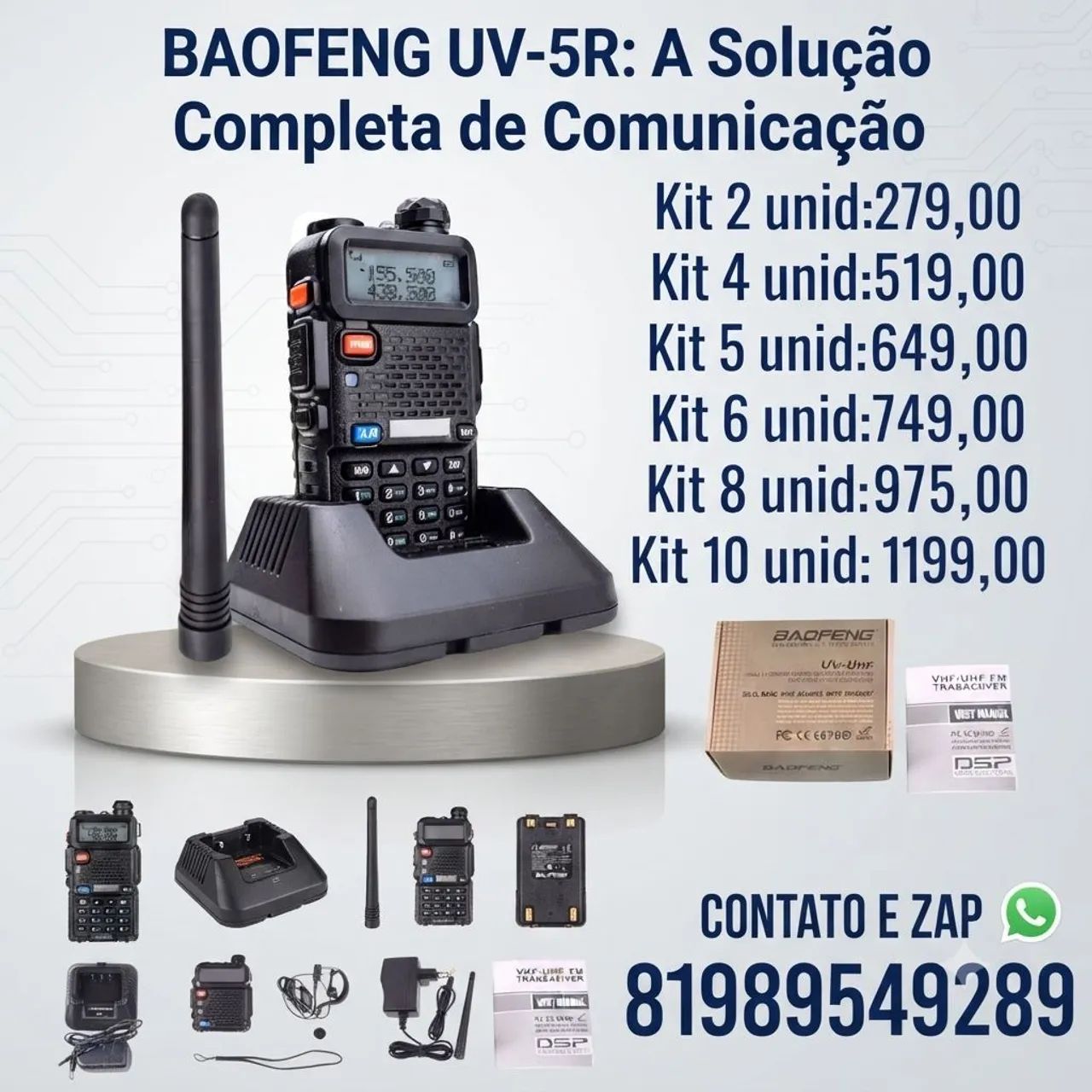 RÁDIO COMUNICADOR BAOFENG UV-5R 