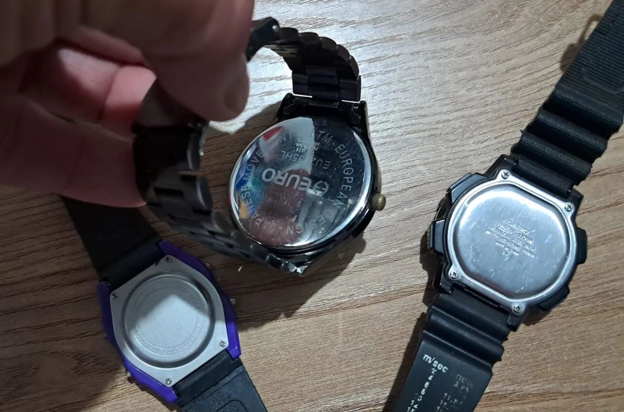 Lote 3 relogio Euro, Casio, Reebok - Foto 3