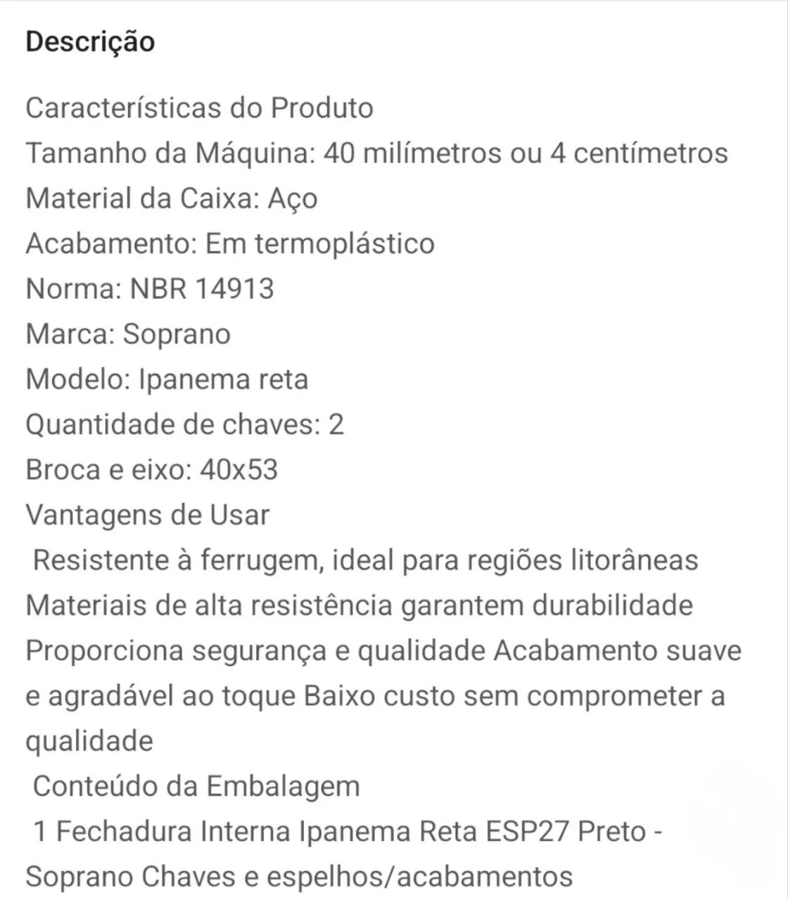 FECHADURA PORTA INTERNA - Foto 4