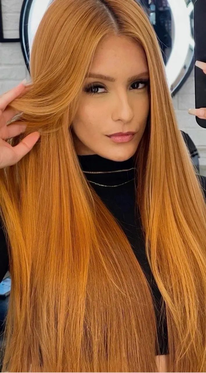 Cabelo humano ruivo 70 cm  - Foto 5