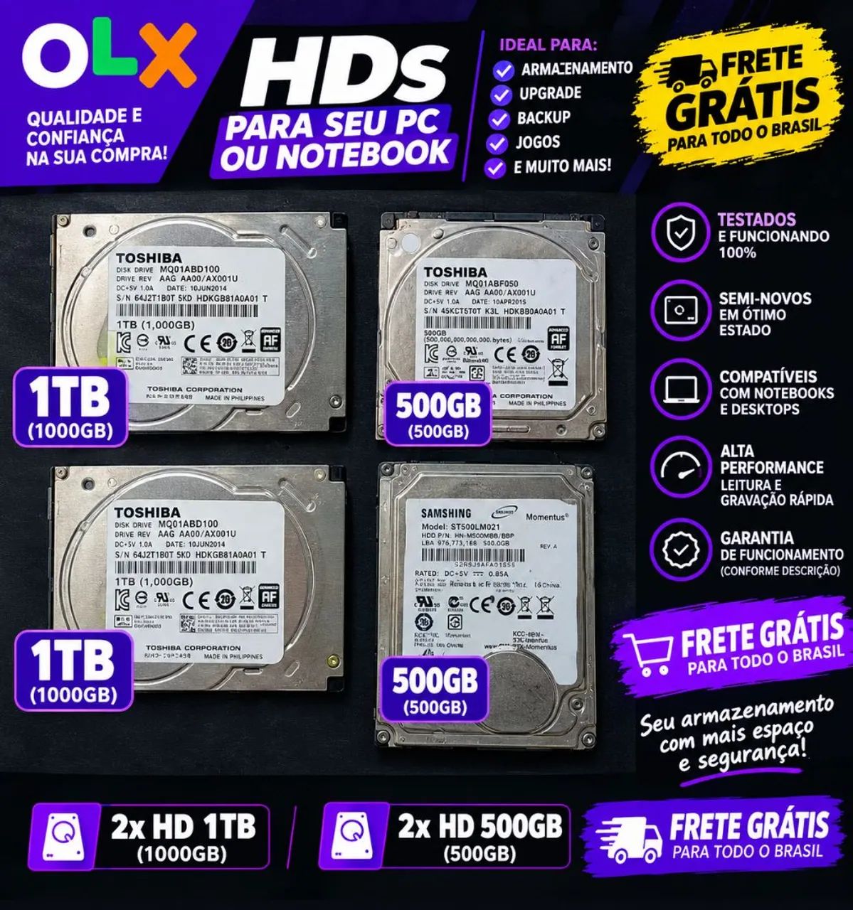 HD de notebook 