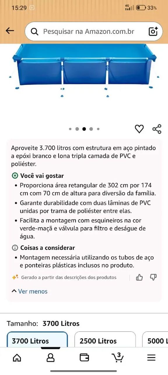 Vende-se piscina 3.700 l  - Foto 2