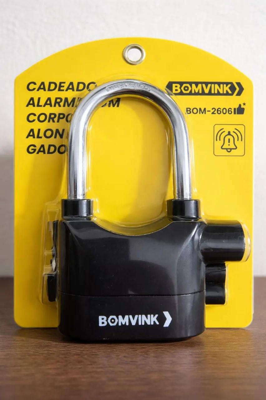 Cadeado reforçado com alarme 