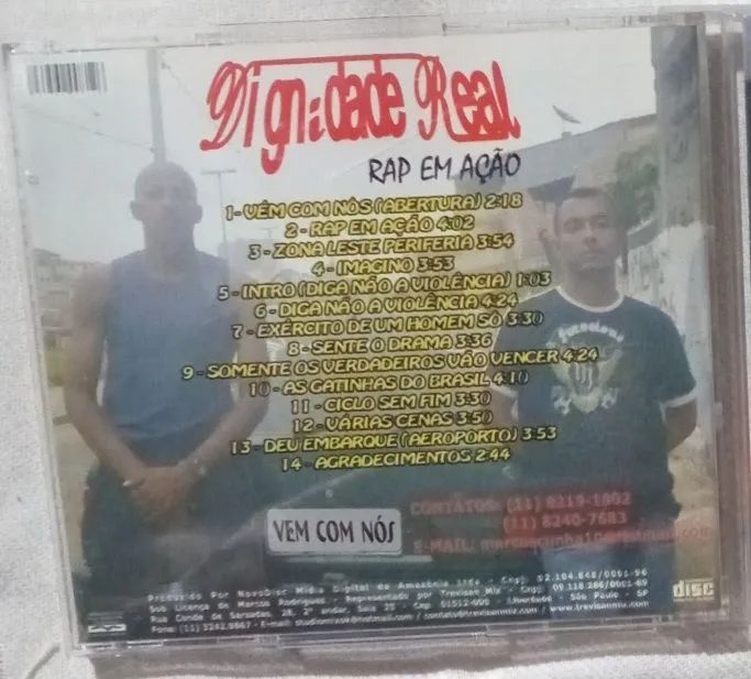 cd dignidade real rap em acao/ raridade rap nacional anos 90 - CDs