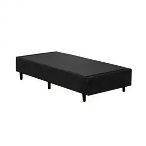 Base Box Solteiro Suede Preto - Foto 2
