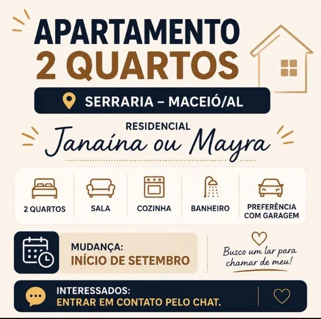 Apartamento Mayra/janaina, serraria Maceió 