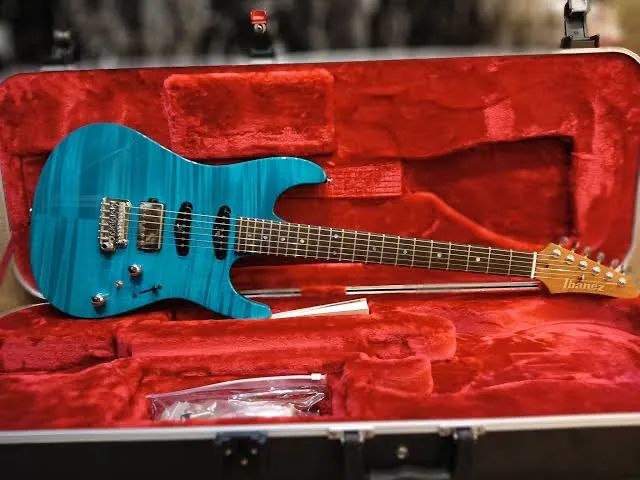 Ibanez MMN1-TAB Martin Miller Signature Aqua Blue