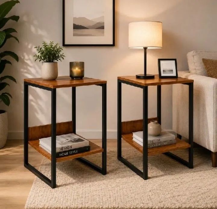 Kit mesa de cabeceira estilo industrial! Criado mudo