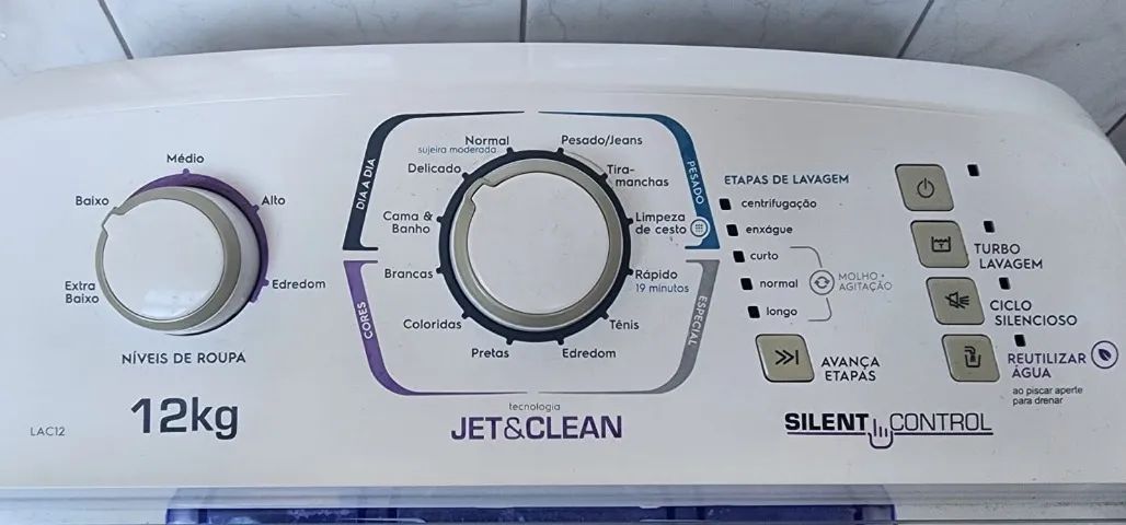 Máquina de Lavar Electrolux 12kg Branca Turbo Economia Silenciosa com Cesto Inox (LAC12) - Foto 3