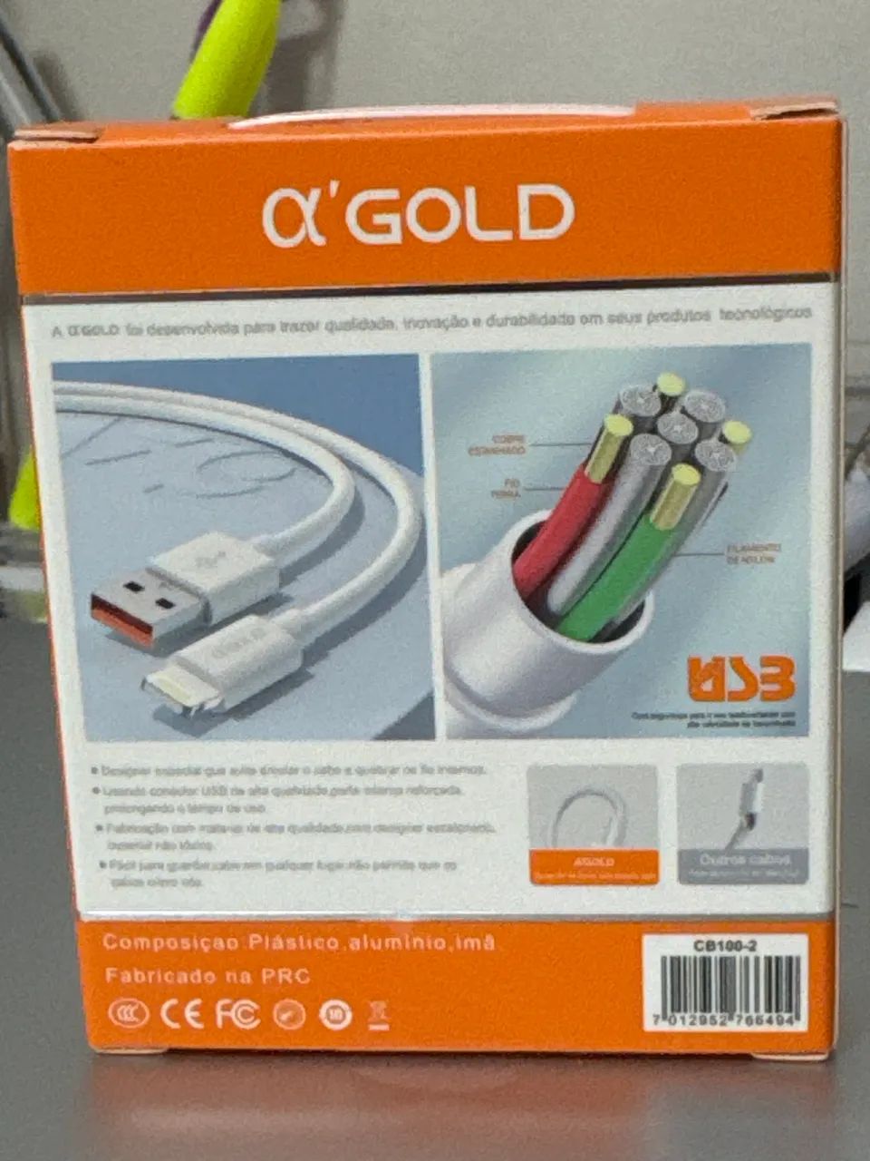 Cabo Gold Turbo    USB / Lightning  1Metro - Foto 2