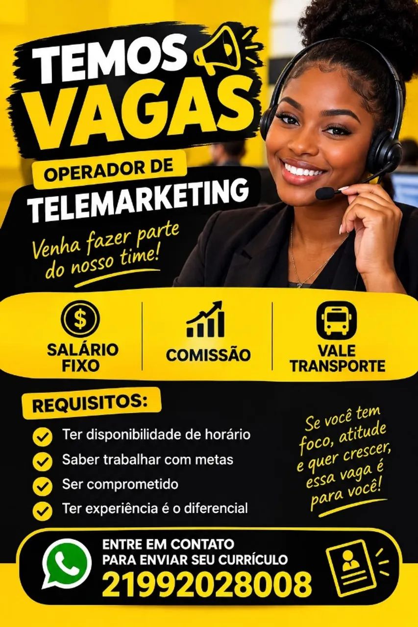 operador de telemarketing