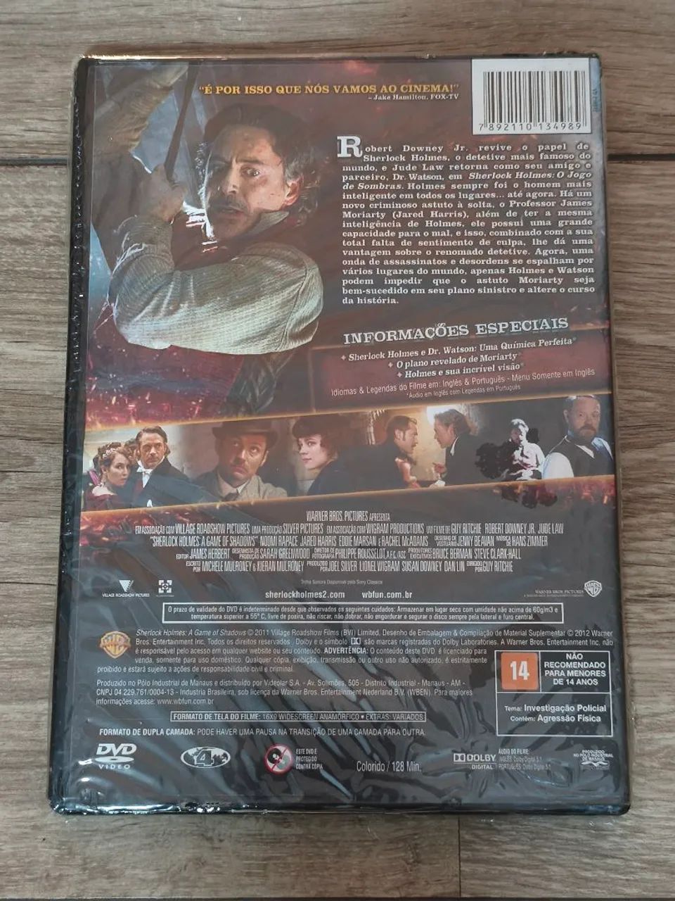 DVD filme Sherlock Jolmes - O Jogo de sombras, lacrado! - Foto 2