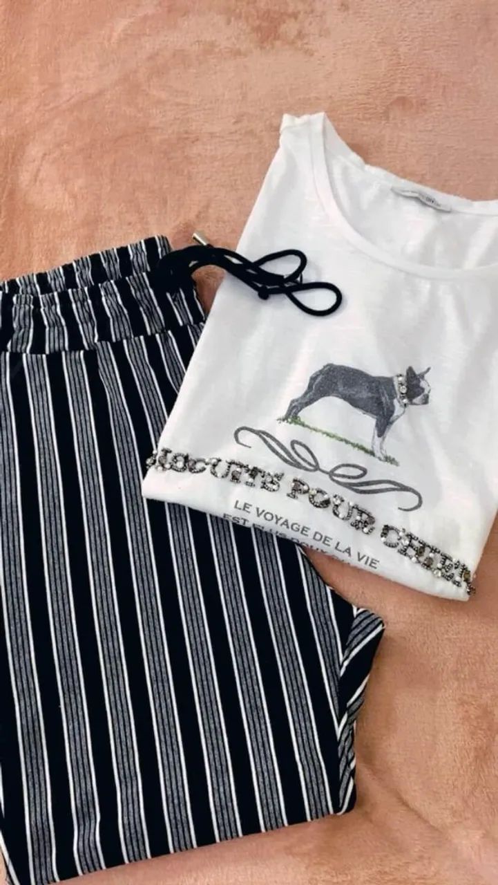 Conjunto calça e bata Luigi Bertolli tam M  - Foto 2