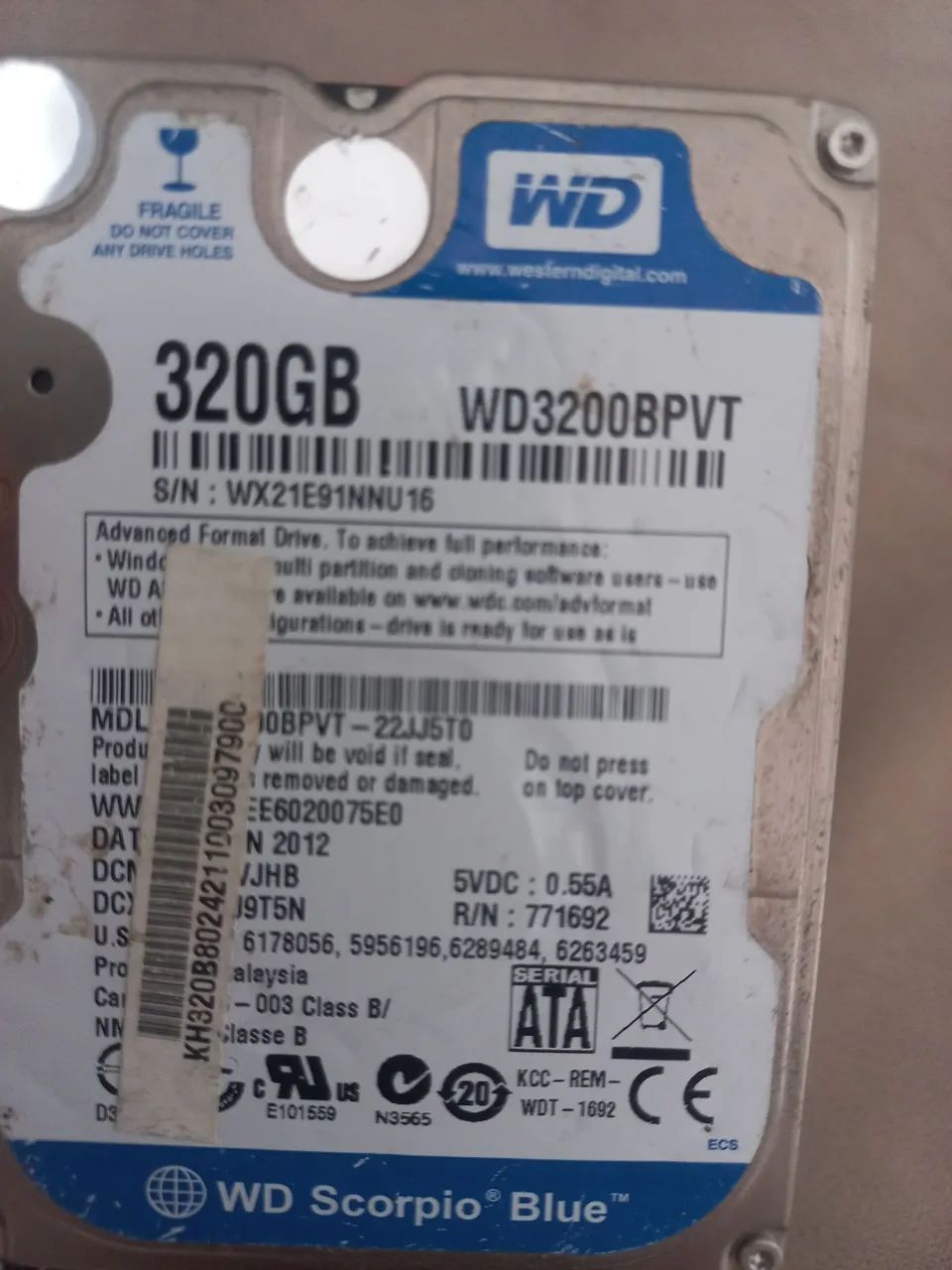 HD notebook 320gb com problema - Foto 2