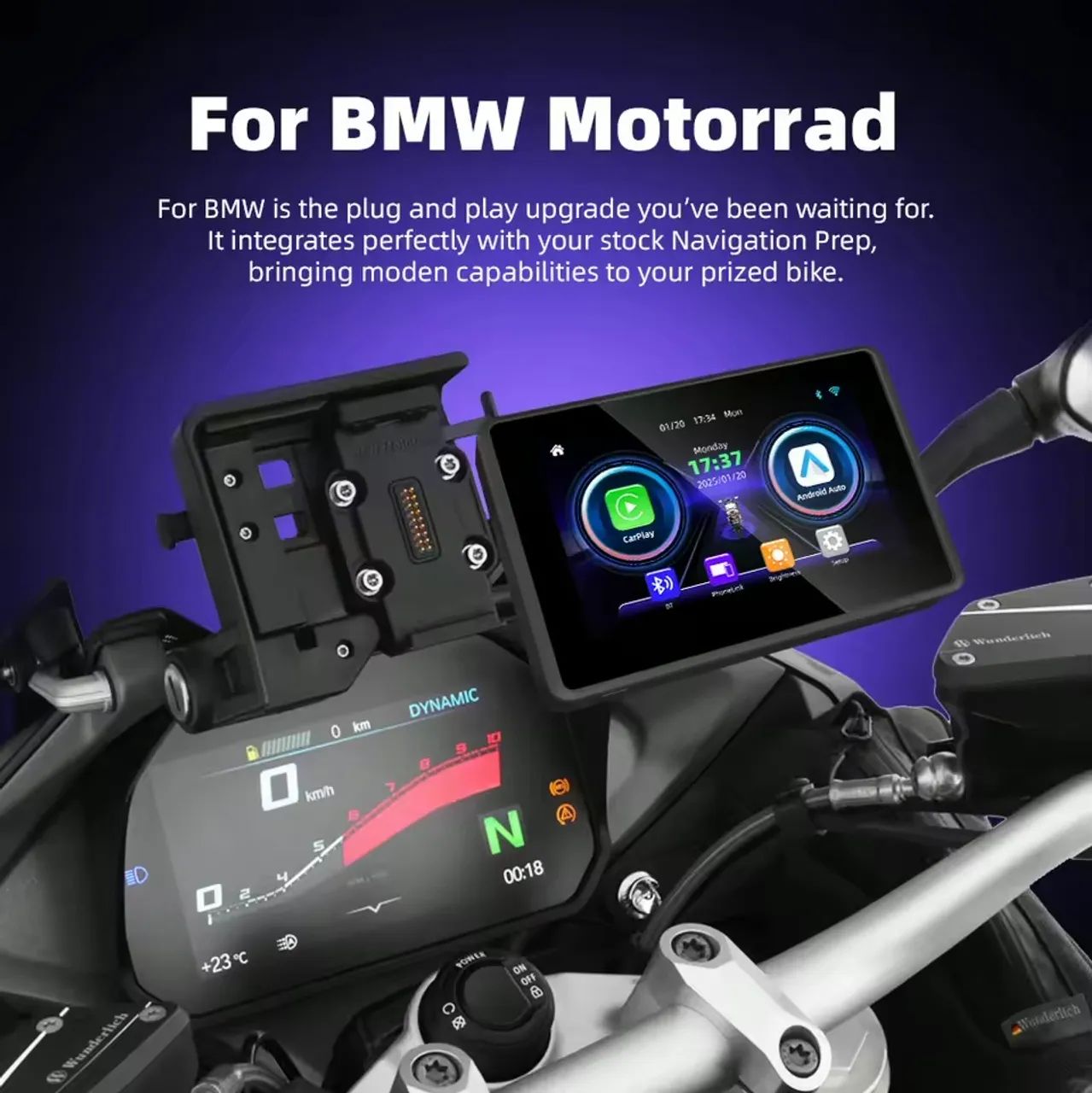 Carplay moto BMW plug and play 5? - Frete grátis - Foto 3