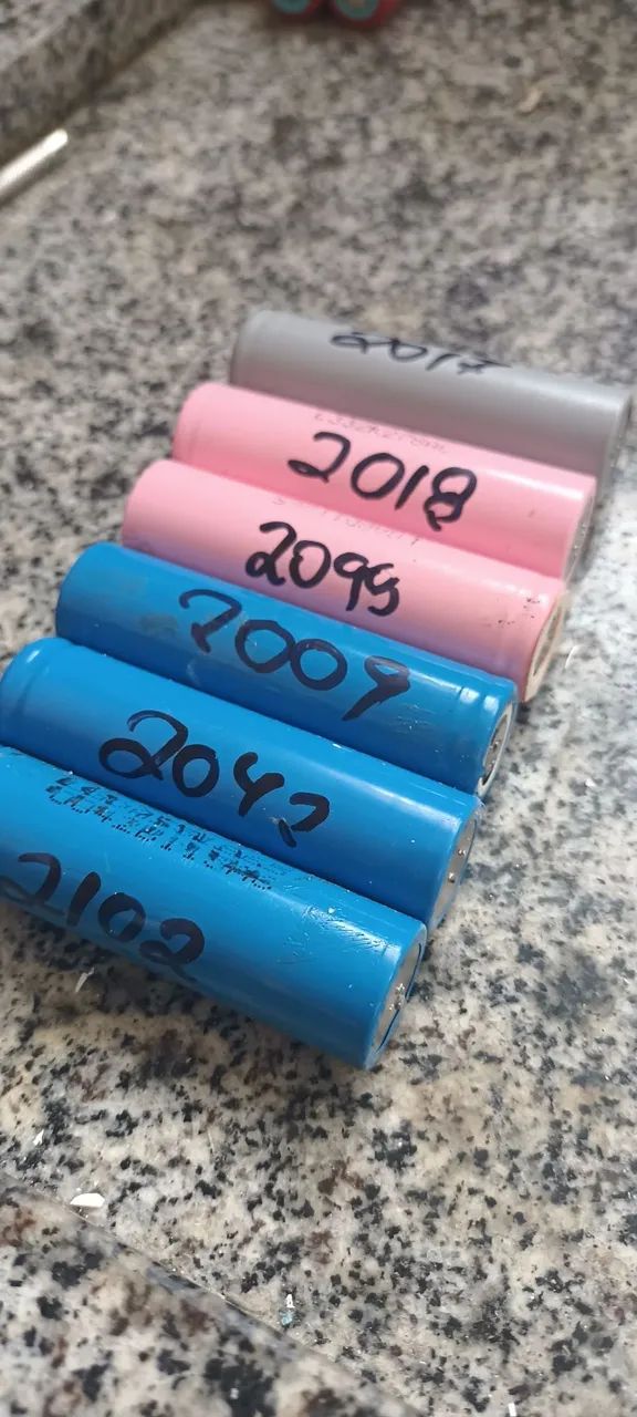 20 células 18650 entre 2000 a 2100 mah usadas 
