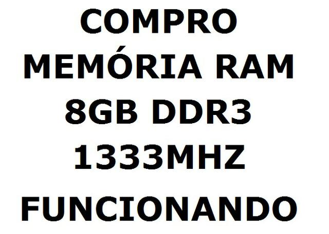 C/ Memória RAM 8gb 1333mhz ddr3