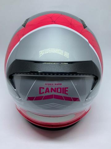 Capacete Ls2 Rapid FF353 Candie Rosa claro - Foto 4