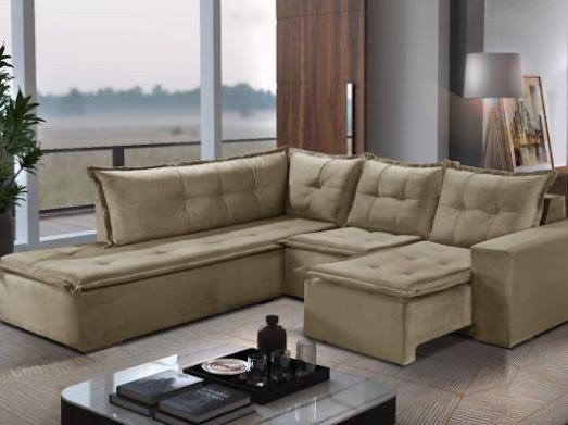 Sala escritório sofá canto retrátil  - Foto 3