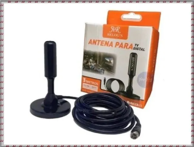 Antena digital RR com imã - 4 Db - 3 metros de cabo