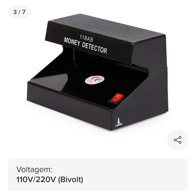 Detector Identificador Uv Teste Notas Cedulas Dinheiro Falso - Foto 2