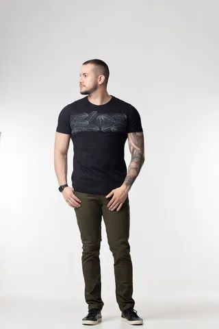 Gola Careca Masculina Estampada 