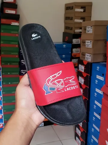 Chinelo Slide Lacoste - Vermelha