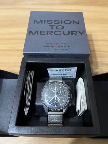 preços incríveis Relógio Omega / Swatch Collab Mission to Mercury |  beabisa.com.br