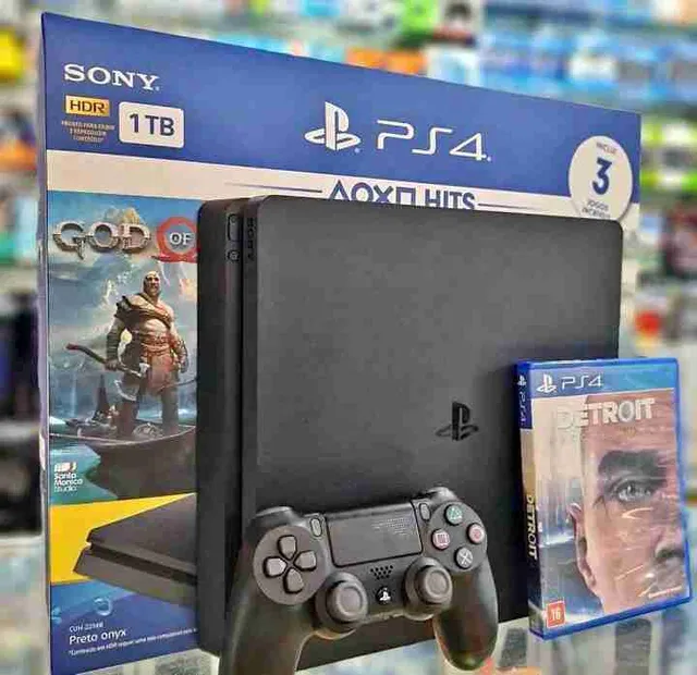 Console Sony PlayStation 4 Slim 1TB Mega Pack 15 Preto