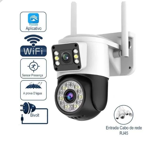 Câmera Dupla Lente Prova D'água Ip App Yoosee Celular Wifi - Foto 3