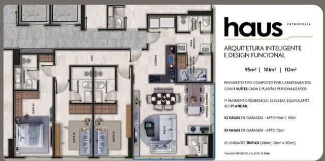 Haus Petrópolis - Apto Triplex 4/4 e 4 suítes de 286 m², 4 vagas por 2.276.060,57, Natal - Foto 5