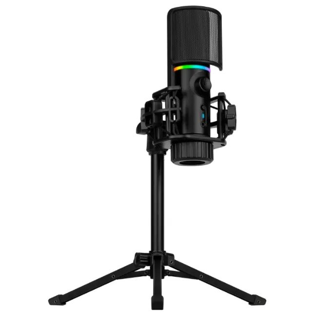 Microfone Gamer Streamplify Mic Tripod Com Tripé Preto Rgb 009156