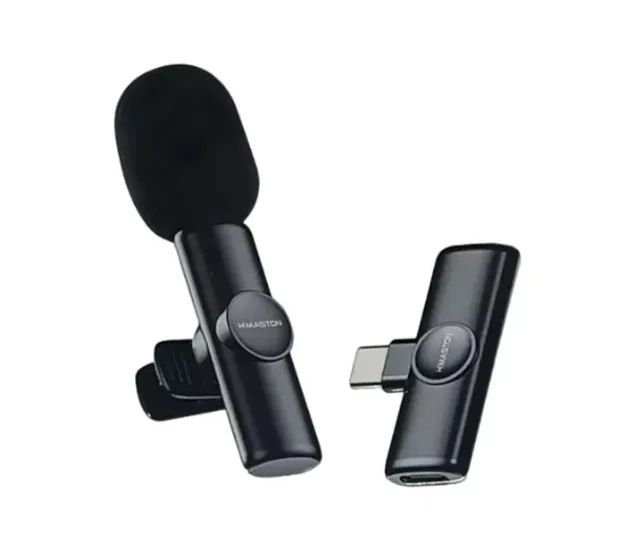 Microfone Sem Fio Tipo-c Prender Na Roupa Canal Duplo Mk-04 - Foto 4