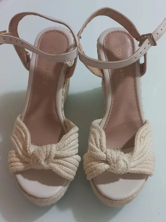 Sandália Alta Meia Pata Camurça n° 34 preta - Foto 5