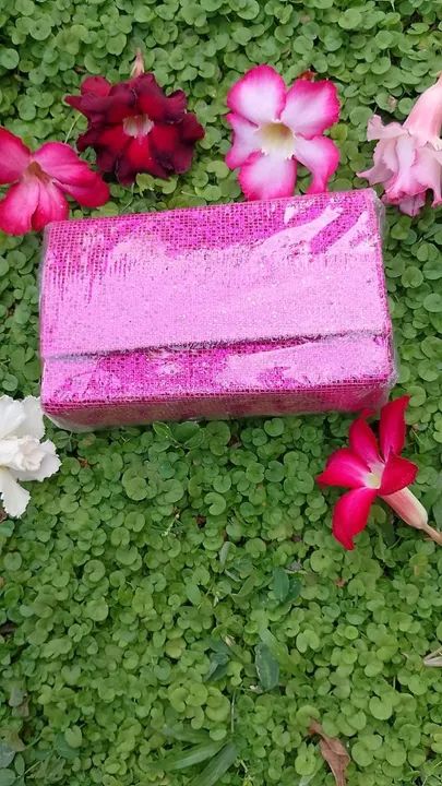 Bolsa de mão rosa glitter