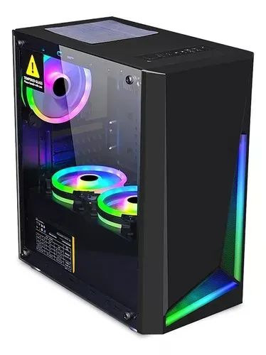 Gabinete Gamer Bluecase Bg039 Fita Led Rgb Atx Vidro Temperado - Loja Natan Abreu  - Foto 3